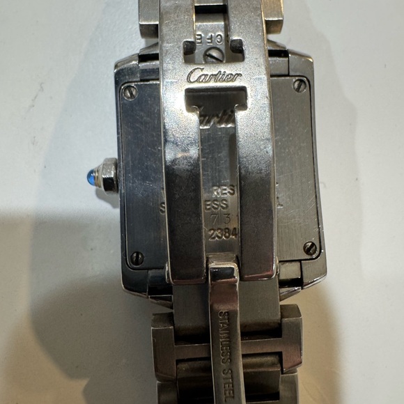 Cartier Stainless Steel, white face with a diamond bezel Women's Watch - Picture 4 of 7